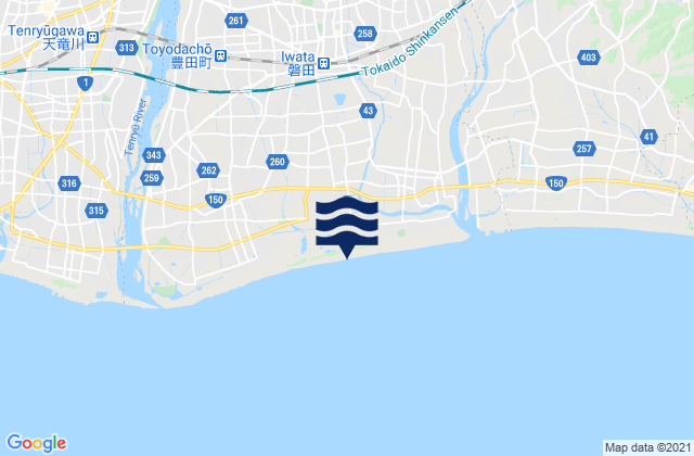 Mappa delle maree di Iwata, Japan