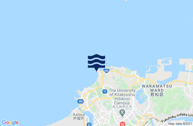 Mappa delle maree di Iwaya (Hukuoka), Japan