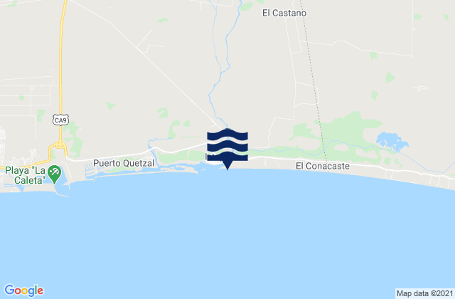 Mappa delle maree di Iztapa, Guatemala