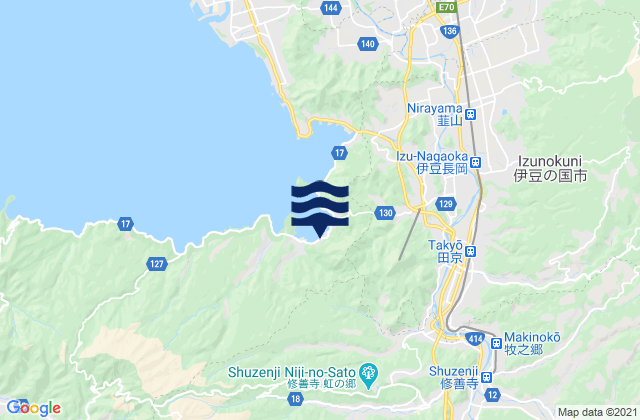 Mappa delle maree di Izu-shi, Japan