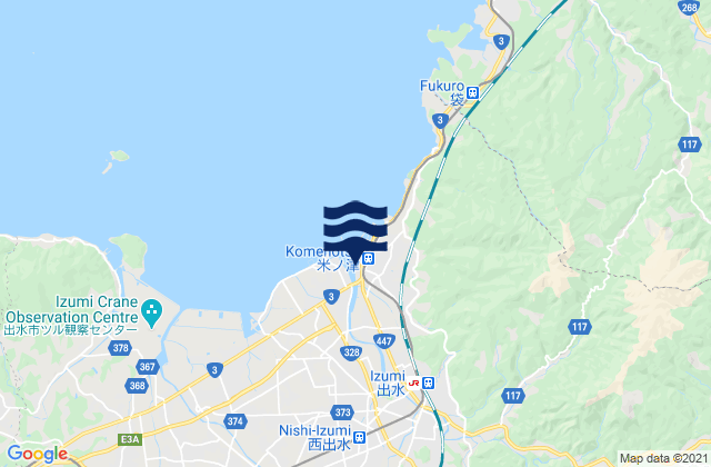 Mappa delle maree di Izumi, Japan