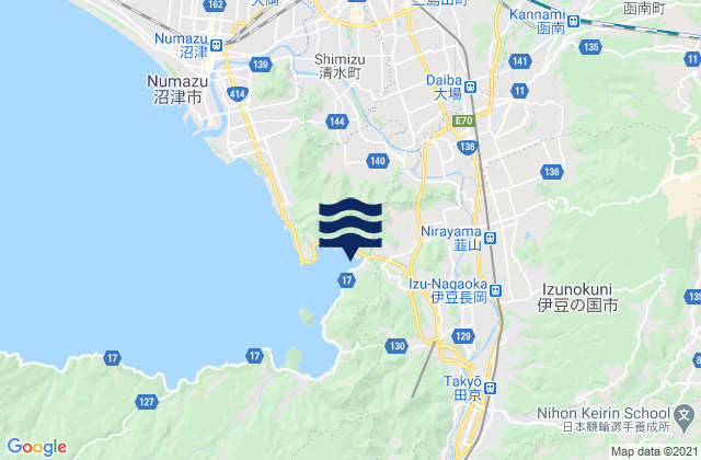 Mappa delle maree di Izunokuni-shi, Japan