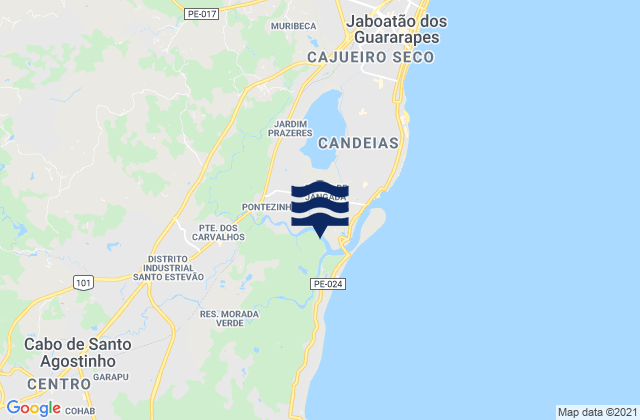 Mappa delle maree di Jaboatão, Brazil