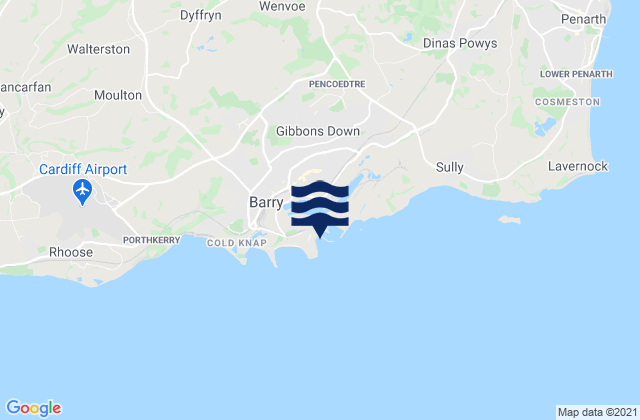 Mappa delle maree di Jackson's Bay, United Kingdom
