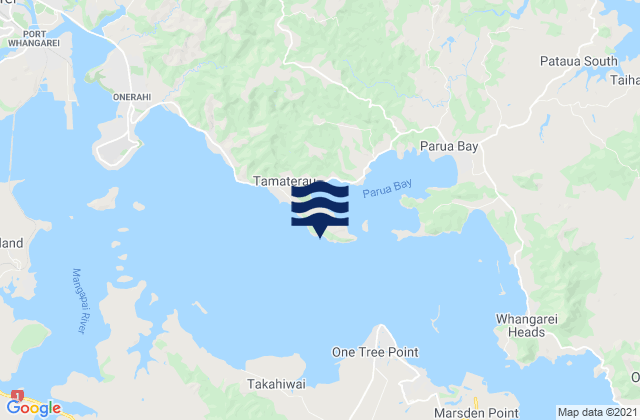 Mappa delle maree di Jacksons Bay, New Zealand