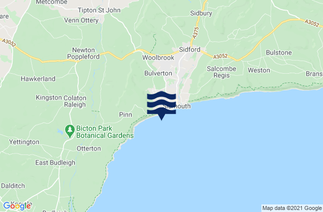Mappa delle maree di Jacobs Ladder Beach, United Kingdom