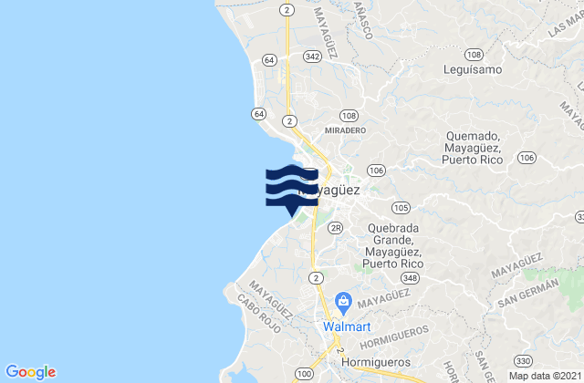 Mappa delle maree di Jaguitas Barrio, Puerto Rico
