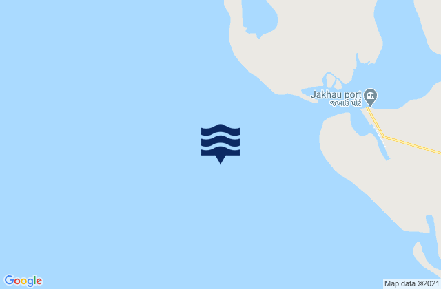 Mappa delle maree di Jakhau Harbor, India