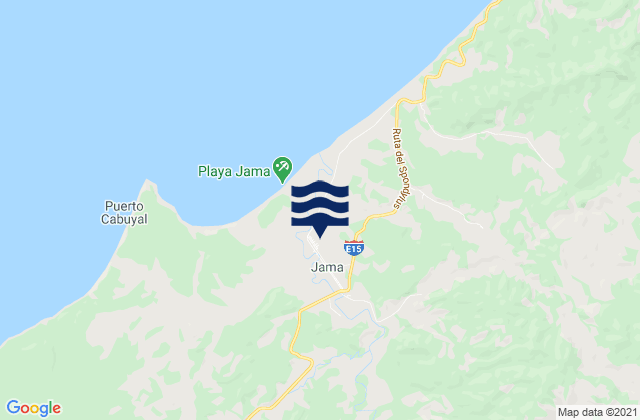 Mappa delle maree di Jama, Ecuador