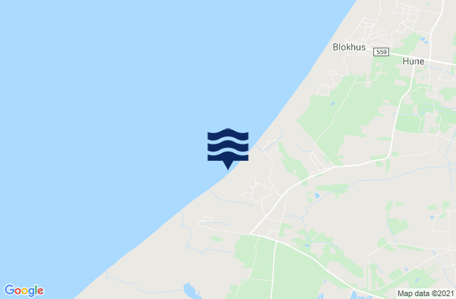 Mappa delle maree di Jammerbugt Kommune, Denmark
