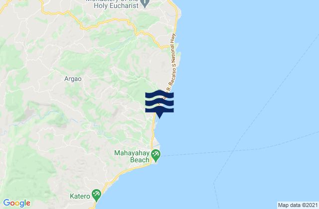 Mappa delle maree di Jampang, Philippines