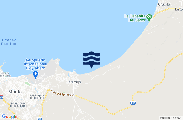 Mappa delle maree di Jaramijó, Ecuador