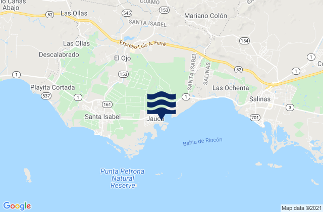 Mappa delle maree di Jauca 1 Barrio, Puerto Rico