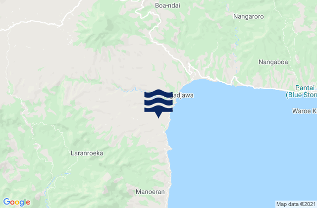 Mappa delle maree di Jawagae, Indonesia