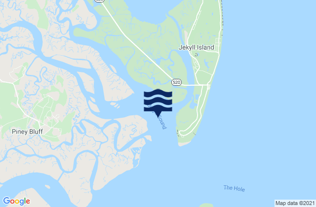 Mappa delle maree di Jekyll Point, Jekyll Sound, United States