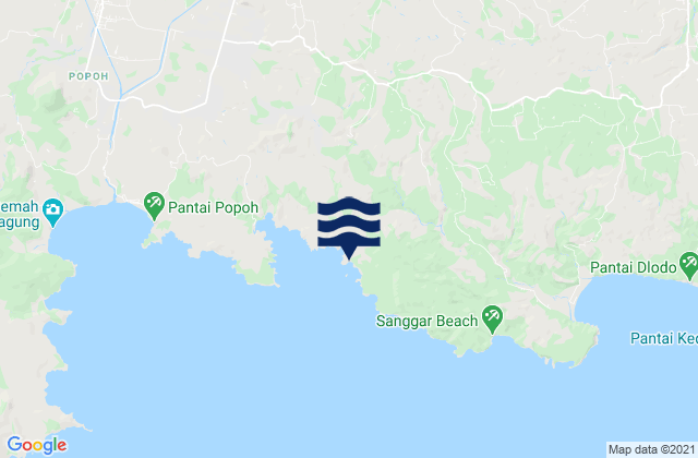 Mappa delle maree di Jengglungharjo, Indonesia