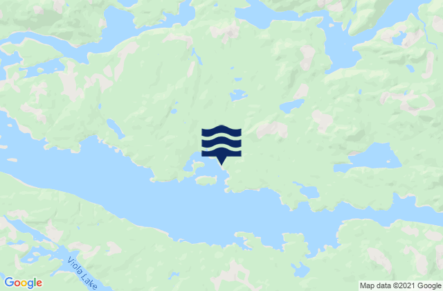 Mappa delle maree di Jennis Bay, Canada