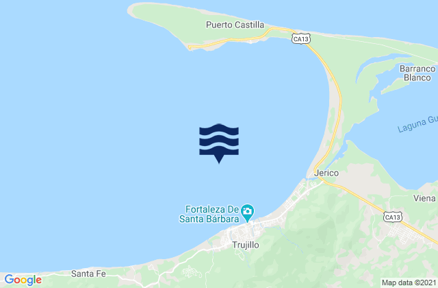 Mappa delle maree di Jericó, Honduras