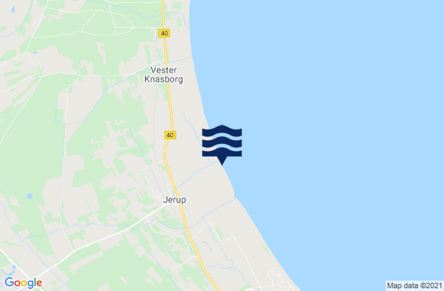 Mappa delle maree di Jerup Strand, Denmark