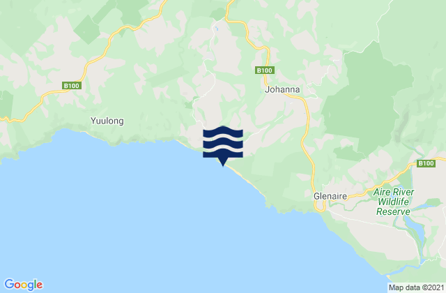 Mappa delle maree di Johanna Beach, Australia