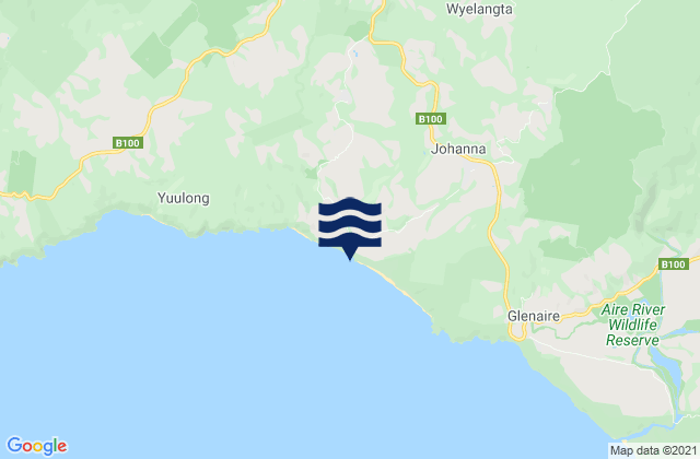 Mappa delle maree di Johanna, Australia