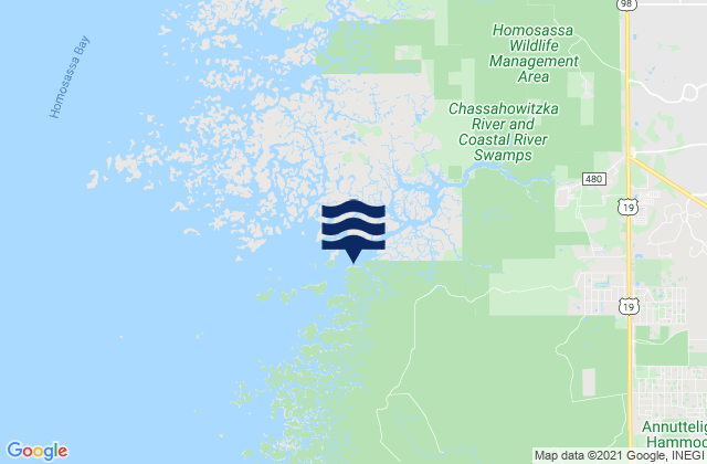 Mappa delle maree di Johns Island (Chassahowitzka Bay), United States