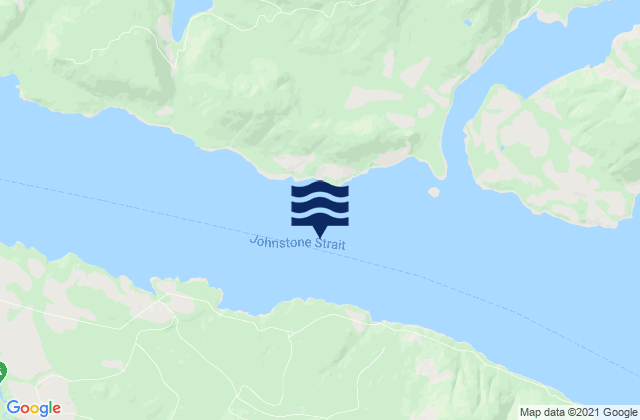 Mappa delle maree di Johnstone Strait Central, Canada