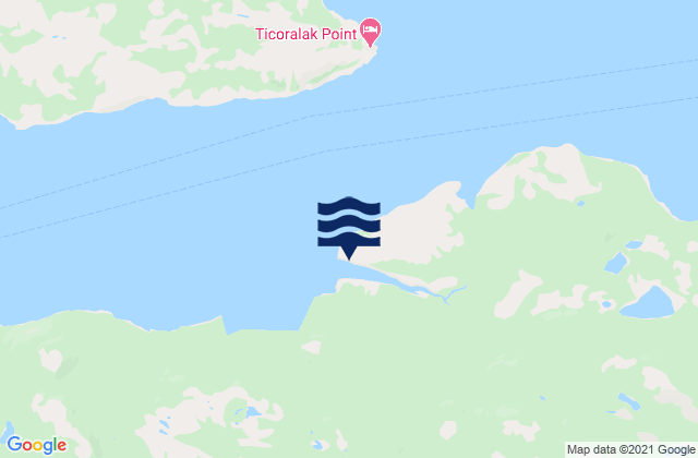 Mappa delle maree di Jordans Point, Canada
