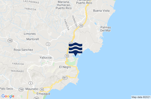 Mappa delle maree di Juan Martín Barrio, Puerto Rico