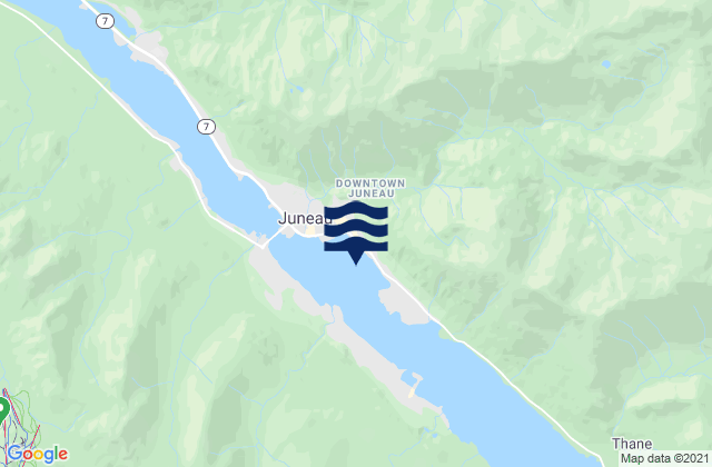 Mappa delle maree di Juneau City and Borough, United States