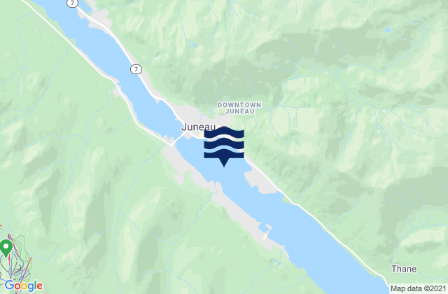 Mappa delle maree di Juneau Harbor S of, United States