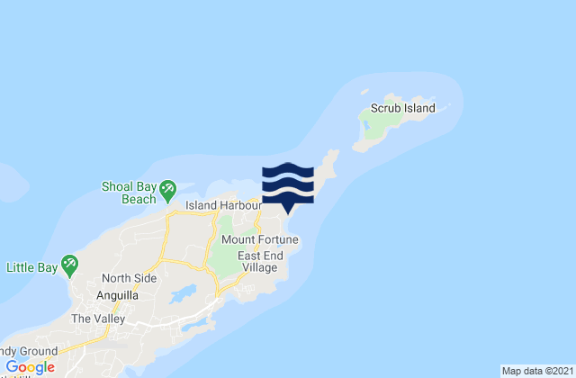Mappa delle maree di Junk's Hole, U.S. Virgin Islands