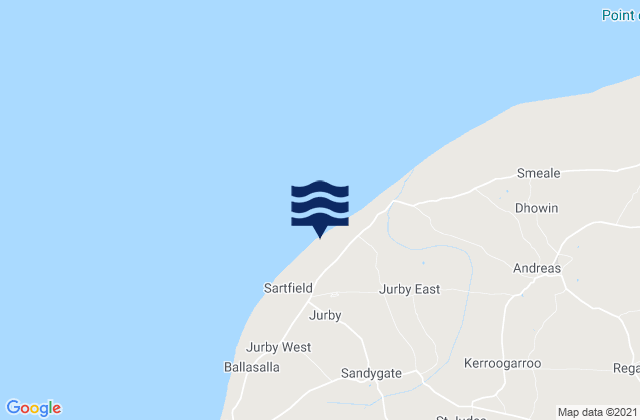 Mappa delle maree di Jurby, Isle of Man