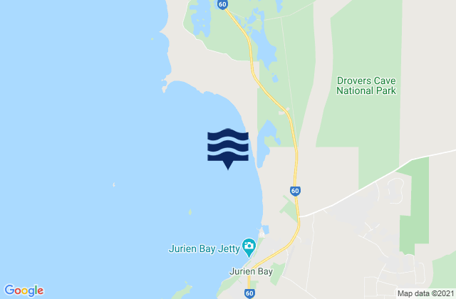 Mappa delle maree di Jurien Bay, Australia