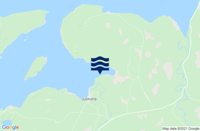Mappa delle maree di Juskatla, Canada