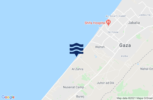 Mappa delle maree di Juḩr ad Dīk, Palestinian Territory