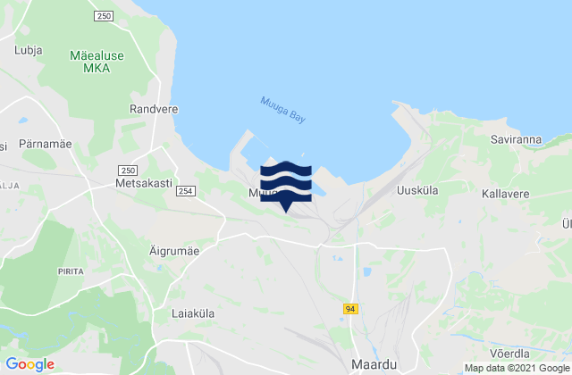 Mappa delle maree di Jüri, Estonia