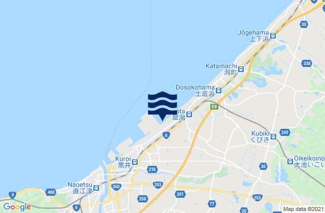 Mappa delle maree di Jōetsu Shi, Japan