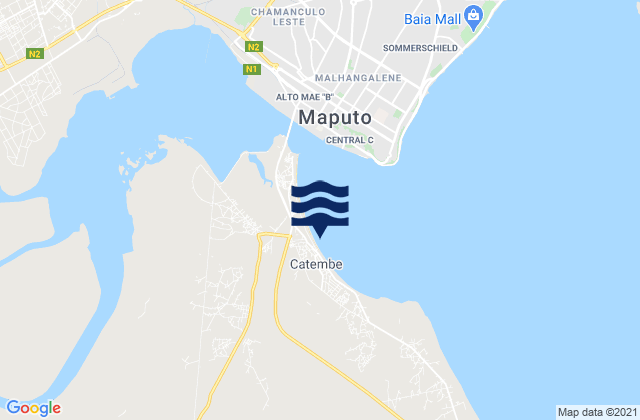 Mappa delle maree di KaTembe, Mozambique