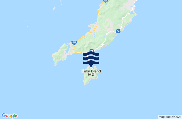 Mappa delle maree di Kabashima Suido, Japan