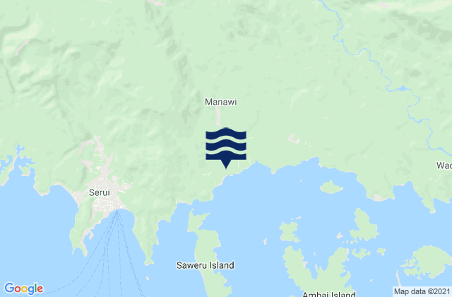 Mappa delle maree di Kabupaten Kepulauan Yapen, Indonesia