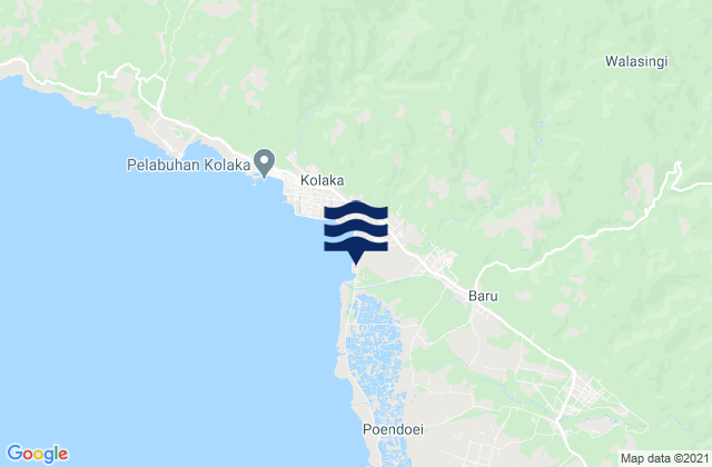 Mappa delle maree di Kabupaten Kolaka, Indonesia