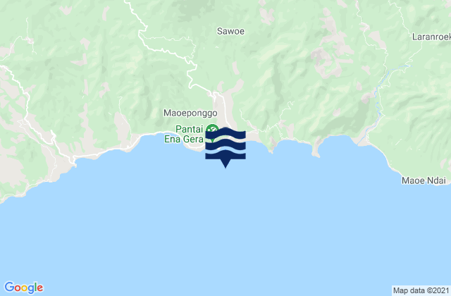 Mappa delle maree di Kabupaten Nagekeo, Indonesia