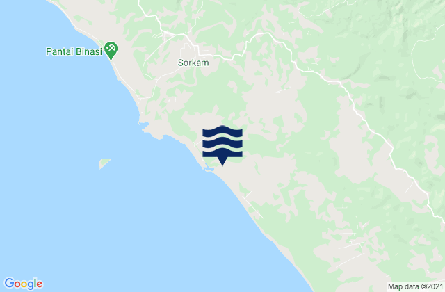 Mappa delle maree di Kabupaten Tapanuli Tengah, Indonesia