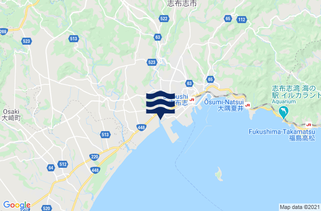 Mappa delle maree di Kagoshima-ken, Japan