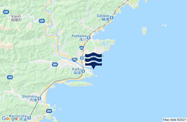 Mappa delle maree di Kaifu River, Japan