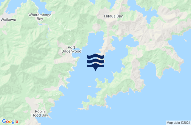 Mappa delle maree di Kaikoura Bay, New Zealand