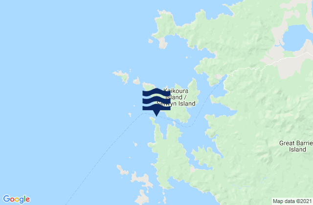 Mappa delle maree di Kaikoura Island, New Zealand