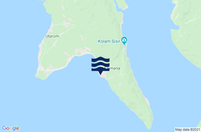 Mappa delle maree di Kaimana, Indonesia
