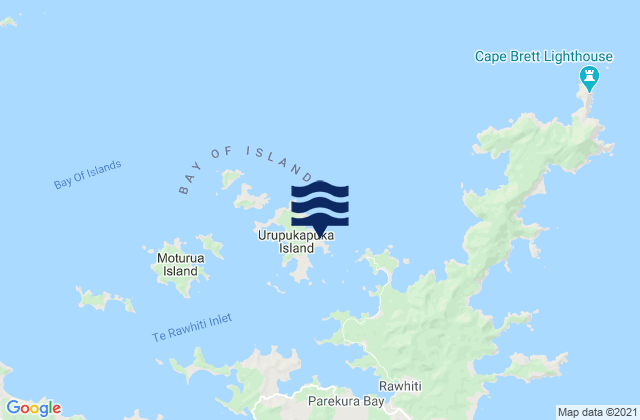 Mappa delle maree di Kaimarama Bay, New Zealand